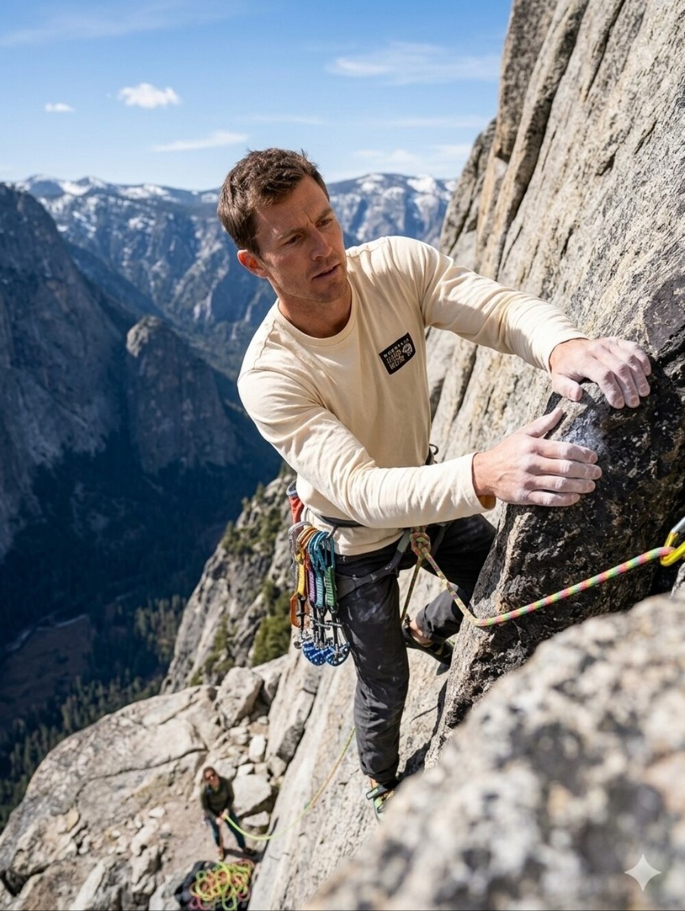 Mountain Hardwear Men's Long Sleeve Tee in Light Cream